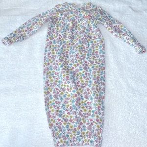Carters nb floral print nightgown